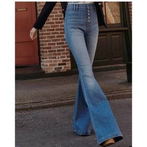 Veronica Beard Sheridan High Rise Bell Bottom Jeans,28